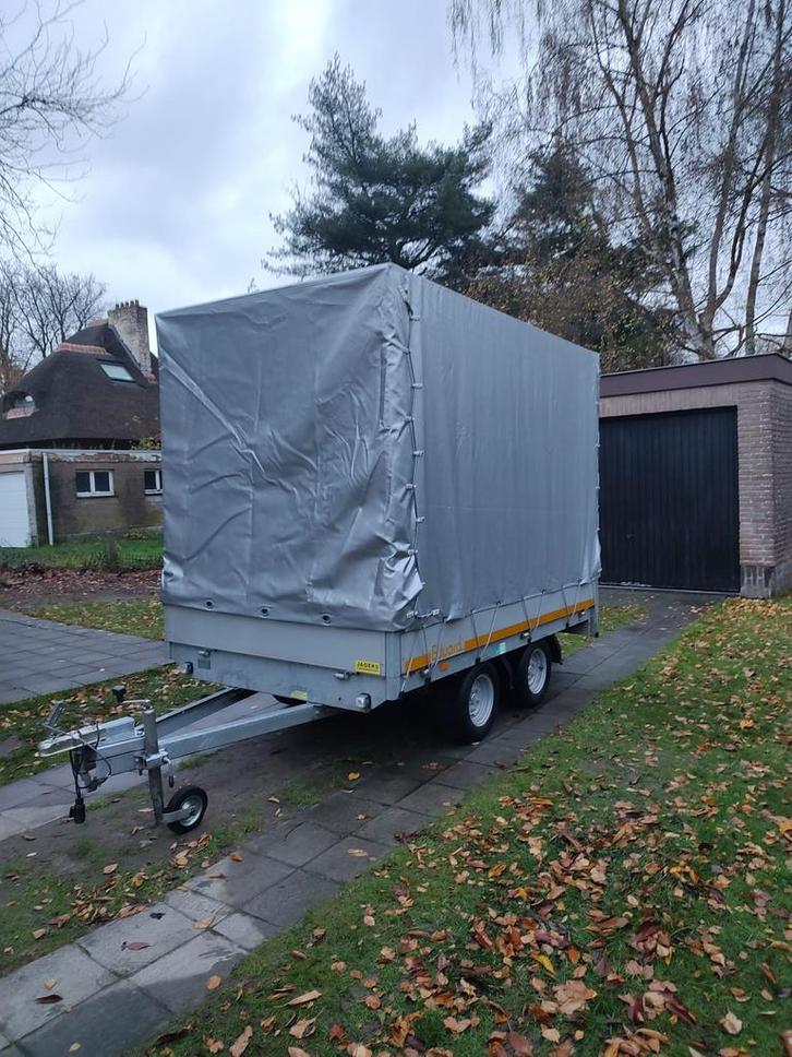 Plataeu aanhanger met huif EDUARD, Auto diversen, Aanhangers en Bagagewagens, Zo goed als nieuw, Ophalen