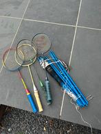 Filet et 4 raquettes de badminton, Sport en Fitness, Badminton, Ophalen, Zo goed als nieuw, Racket(s)