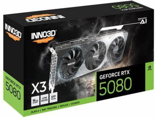 INNO3D GeForce RTX 5080 X3 16GB, Computers en Software, Videokaarten, Nieuw, Ophalen of Verzenden