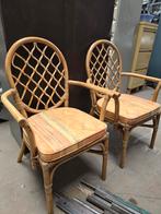 2 chaises en rotin en osier avec coussin de siège empilable, Utilisé, Enlèvement ou Envoi