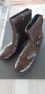 Lederen damesschoenen, Ophalen, Bruin, Lage of Enkellaarzen, Marco Tozzi