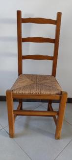 Six chaises vintage avec assisses en osier. Très recherché, Brun, Bois, Classique, Enlèvement