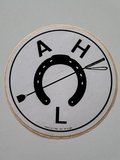 Vintage Sticker - Paardensport AHL - Mooie staat, Verzamelen, Stickers, Gebruikt, Bedrijf of Vereniging, Ophalen of Verzenden
