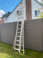 Uitschuifbare puntladder met voetjes., Doe-het-zelf en Bouw, Ladders en Trappen, Ophalen, Ladder