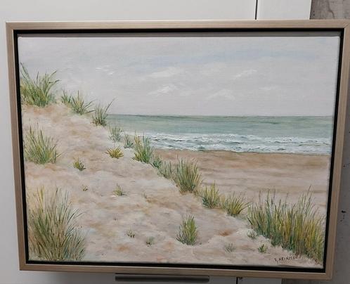 Rust aan zee Olieverf op doek Roland Heirman, Antiek en Kunst, Kunst | Schilderijen | Klassiek, Ophalen of Verzenden