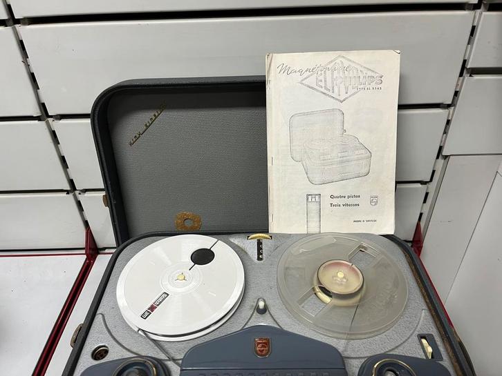 Philips EL3542 magnétophone à bandes - années 50 - valise, TV, Hi-fi & Vidéo, Enregistreurs audio, Magnétophone, Enlèvement