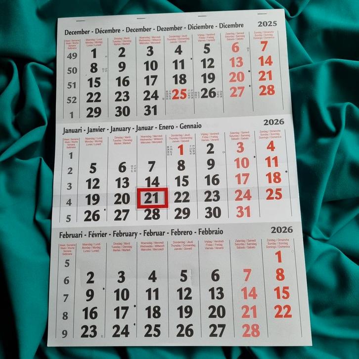 Kalender 2026 - 3 maanden - nieuw!, Divers, Calendriers, Neuf, Calendrier mensuel, Enlèvement ou Envoi