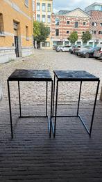 Wabi sabi-style sta-tafels (zwart) 2 stuks, Enlèvement, Comme neuf