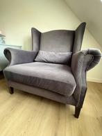 Love seat oorfauteuil in zacht fluweel, Huis en Inrichting, Ophalen, Zo goed als nieuw