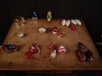 Oude vintage  glazen kersfiguurtjes, Verzenden, Gebruikt