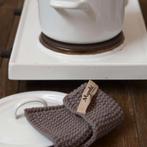 Pannenlap (set/2) - Dark Grey - gebreid IB Laursen, Enlèvement ou Envoi, Neuf, Gris, Autres types