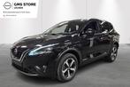 Nissan Qashqai Hybrid-Aut-Airco-Pano-Gps-carplay 380g, Auto's, Stof, Zwart, 4 cilinders, Zwart