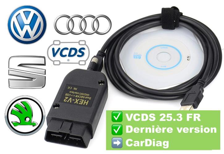 Interface diagnostic Vagcom VCDS 25.3 dernière version !, Autos : Divers, Outils de voiture, Neuf, Enlèvement ou Envoi