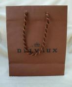 oude papieren draagtas Delvaux bruine tas met beige en bruin, Verpakking, Gebruikt, Ophalen of Verzenden