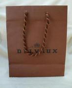 oude papieren draagtas Delvaux bruine tas met beige en bruin, Ophalen of Verzenden, Gebruikt, Verpakking