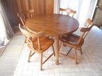 Eettafel en vier stoelen eik, Ophalen, Zo goed als nieuw, Vijf personen of meer, Vrij