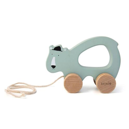 Houten trekfiguur Mr Polar Bear ijsbeer en andere varianten, Kinderen en Baby's, Kraamcadeaus en Geboorteborden, Nieuw, Kraamcadeau