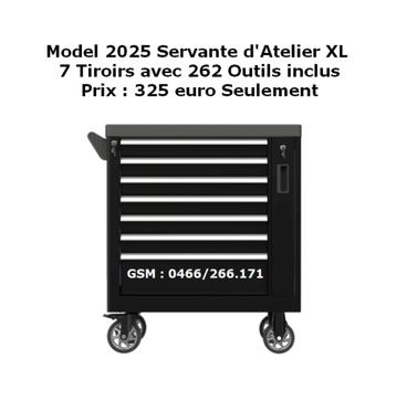 Nouveau Model 2025 Servante d'Atelier 7 Tiroirs + Outils beschikbaar voor biedingen