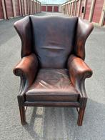 Chesterfield leren fauteuil, Huis en Inrichting, Fauteuils, Anglais, industriel, vintage, Ophalen of Verzenden, Zo goed als nieuw