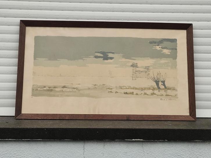 Lithographie signe Paul Georges Klein, Antiek en Kunst, Kunst | Litho's en Zeefdrukken, Ophalen of Verzenden