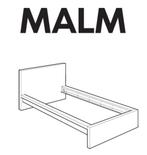 IKEA Malm zwart eenpersoonsbed + lattenbodem, Huis en Inrichting, Ophalen, Gebruikt, 90 cm, Eenpersoons
