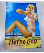 Affiche ancienne d ferroviaire Herne Bay Sur la côte du Kent, Enlèvement ou Envoi, Neuf, A4 ou plus petit, Rectangulaire vertical