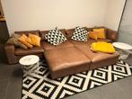 Lederen modulaire zetel met 2 poefs met product, Ophalen, Zo goed als nieuw