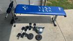 gewichten fitness + bank + dumbbal, Sport en Fitness, Ophalen, Gebruikt, Benen