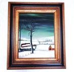 Schitterende schilderij (olieverf op doek) Sneeuwlandschap, Ophalen