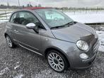 FIAT 500 -  CABRIO -  LOUNGE 1,2 cc - CAR-PASS - 59.000 km -, Auto's, Voorwielaandrijving, Euro 5, Parkeersensor, Zwart