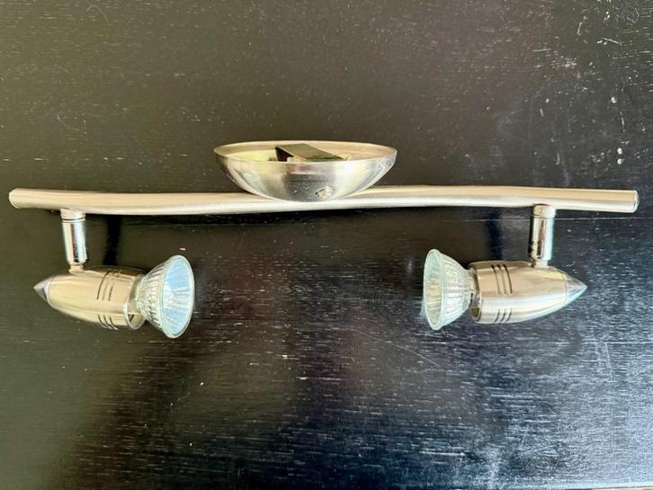 Luminaire Eglo 2 points halogènes - Neuf, Maison & Meubles, Lampes | Plafonniers, Neuf, Métal, Enlèvement