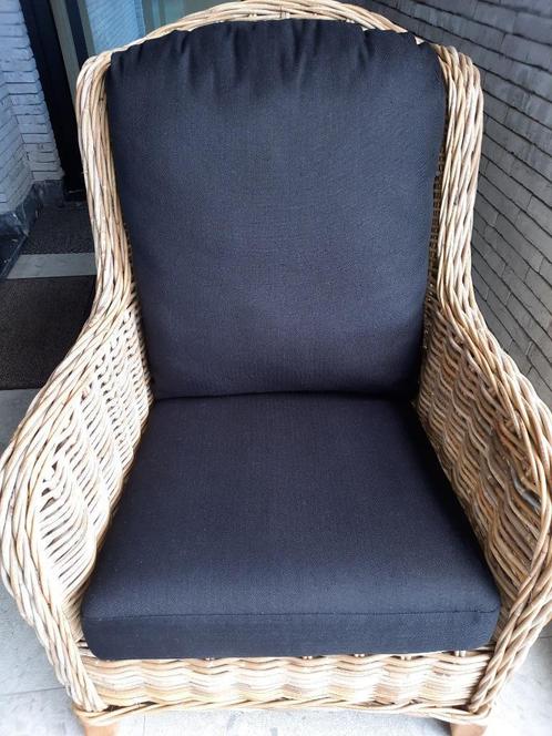 Rieten stoel, Huis en Inrichting, Stoelen, Zo goed als nieuw, Eén, Riet of Rotan, Bruin, Ophalen