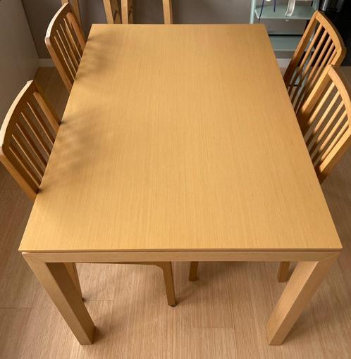 Table + 4 chaises, Huis en Inrichting, Tafels | Eettafels, Gebruikt, 50 tot 100 cm, 150 tot 200 cm, Vijf personen of meer, Vierkant