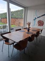 Scandinavische design tafel met 8 stoelen – Fritz Hansen, Huis en Inrichting, Ophalen, Gebruikt, Scandinavisch design, 6 tot 8 stoelen