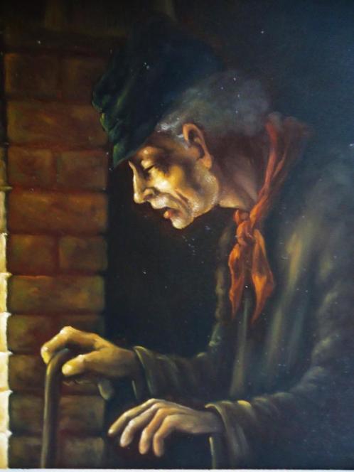 Schilderij Olie op doek Gesigneerd 95x75 Antiek👀😍🤗🎁👌, Antiek en Kunst, Kunst | Schilderijen | Klassiek, Ophalen of Verzenden