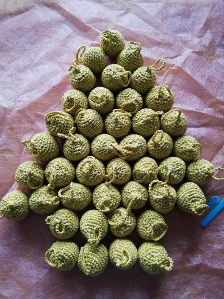 Kerstballen, in katoen gehaakt, Nieuw, Diversen, Kerst, Nieuw, Ophalen of Verzenden