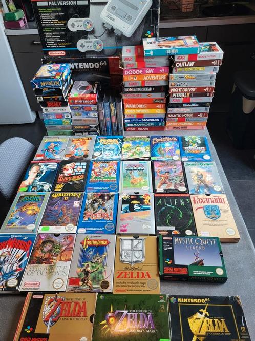 Gros lot Nintendo nes super nes n64 Atari pc etc ..., Games en Spelcomputers, Games | Nintendo NES, Zo goed als nieuw, Ophalen of Verzenden