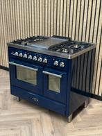 Luxe Boretti Majestic Blauw 100cm Gas Dubbele Oven, Ophalen of Verzenden, 60 cm of meer, Gas, 5 kookzones of meer