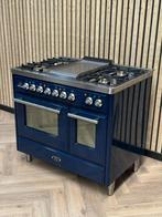 Luxe Boretti Majestic Blauw 100cm Gas Dubbele Oven, Enlèvement ou Envoi, 60 cm ou plus, Gaz, 5 zones de cuisson ou plus