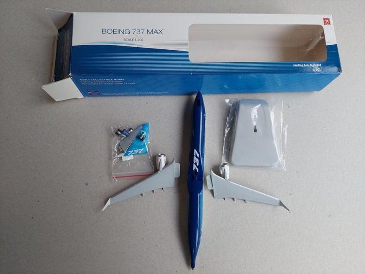 Boeing - 737 max 9, Verzamelen, Luchtvaart en Vliegtuigspotten, Zo goed als nieuw, Schaalmodel, Ophalen of Verzenden