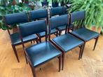 6 chaises vintage 1960 Mid-Century, design scandinave, Enlèvement, Comme neuf