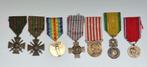 Lot Franse WOI medailles, Verzamelen, Militaria | Algemeen, Ophalen of Verzenden, Landmacht, Lintje, Medaille of Wings