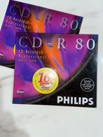 CD-R 80 (cd-recordable professionnel) 80min/700MB PHILIPS, Réinscriptible, Philips, Cd, Neuf