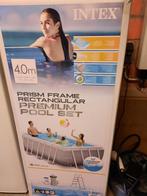 Zwembad intex prism frame 4 m x 2m x 1m met vele toebehoren, Tuin en Terras, Zwembaden, 400 cm of meer, 80 tot 120 cm, Opzetzwembad