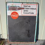vintage metalen reclamebord Coca Cola ca 1960, Reclamebord, Gebruikt, Ophalen of Verzenden