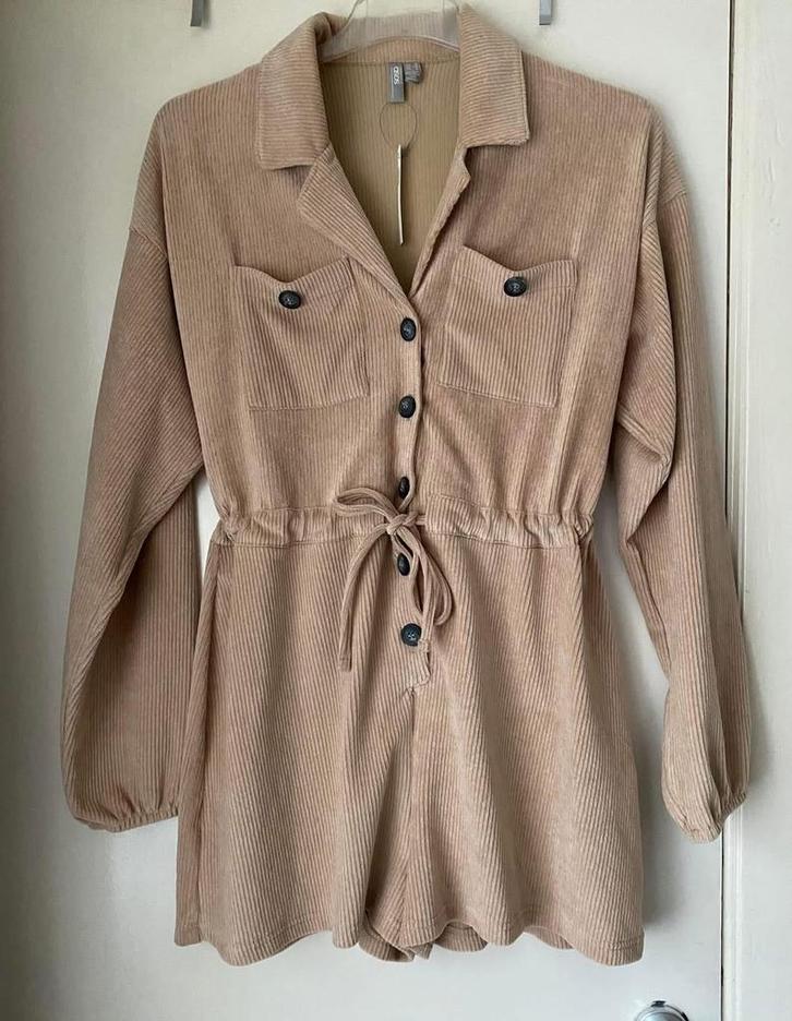 Playsuit in hemdstijl — ASOS — Maat 36, Kleding | Dames, Jumpsuits, Zo goed als nieuw, Ophalen of Verzenden