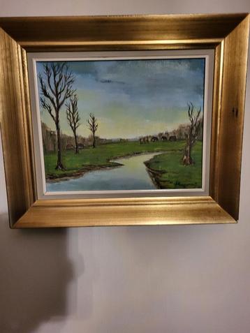  Te koop prachtige schilderij Breedte 35 cm – Hoogte  35 beschikbaar voor biedingen