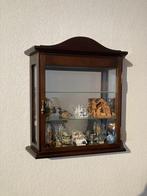 Kleine vitrinekast, Huis en Inrichting, Kasten | Vitrinekasten, Ophalen, Eikenhout, 50 tot 100 cm, Zo goed als nieuw