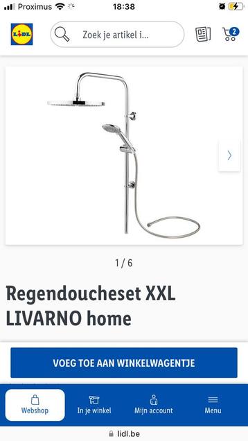 Regendoucheset XXL Livarno, nieuw!