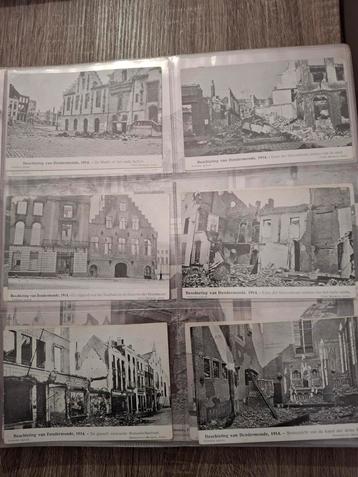 POSTKAARTEN OORLOG GESCHOTEN DENDERMONDE 180 STUKS +BOEK beschikbaar voor biedingen